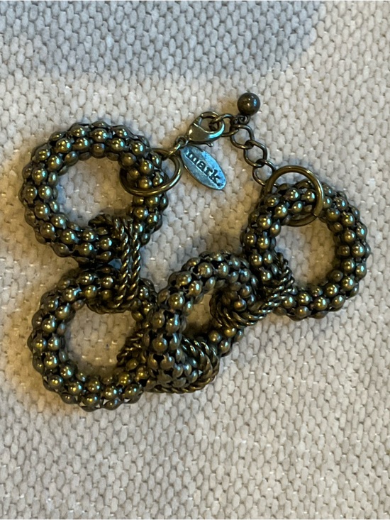 Avon Jewelry - Mark an Avon Chunky Statement Link Bracelet  in Aged Brass Tone